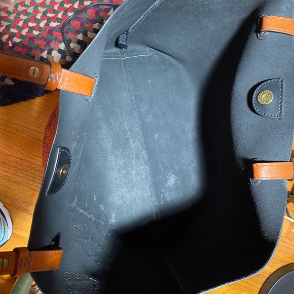 Fossil Rachel Black Multi Leather Magnetic Tote & Shopper Shoulder Bag Purse - Picture 12 of 13